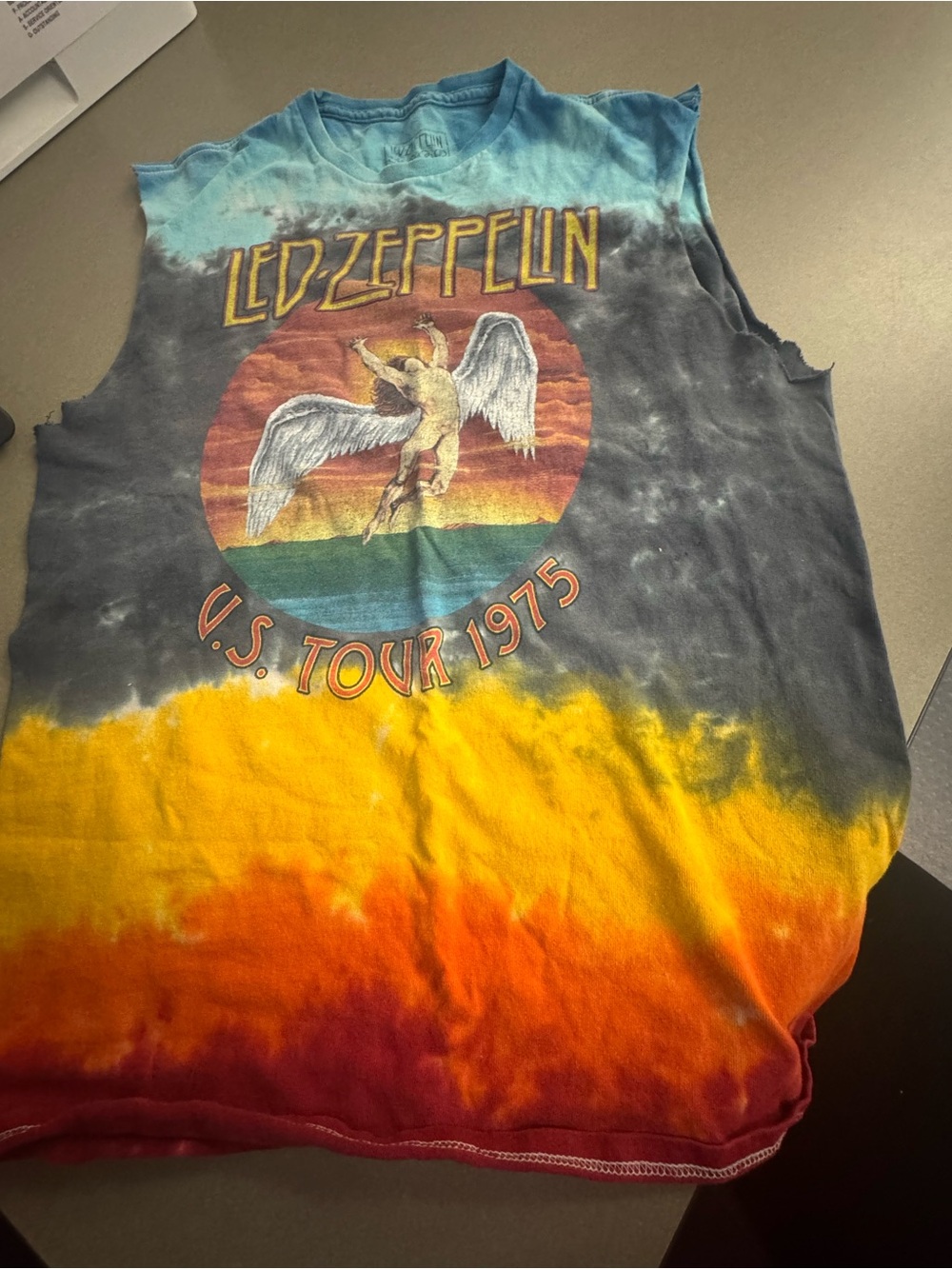 Led Zeppelin Tie-Dye Sleeveless Kids Top - Multicolor